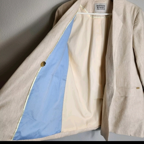 Scotch & Soda Mens |L| Summer Edition Unconstructed Double Breasted Blazer - Picture 7 of 11